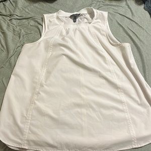The Limited high neck sleeveless white rayon and spandex shirt
